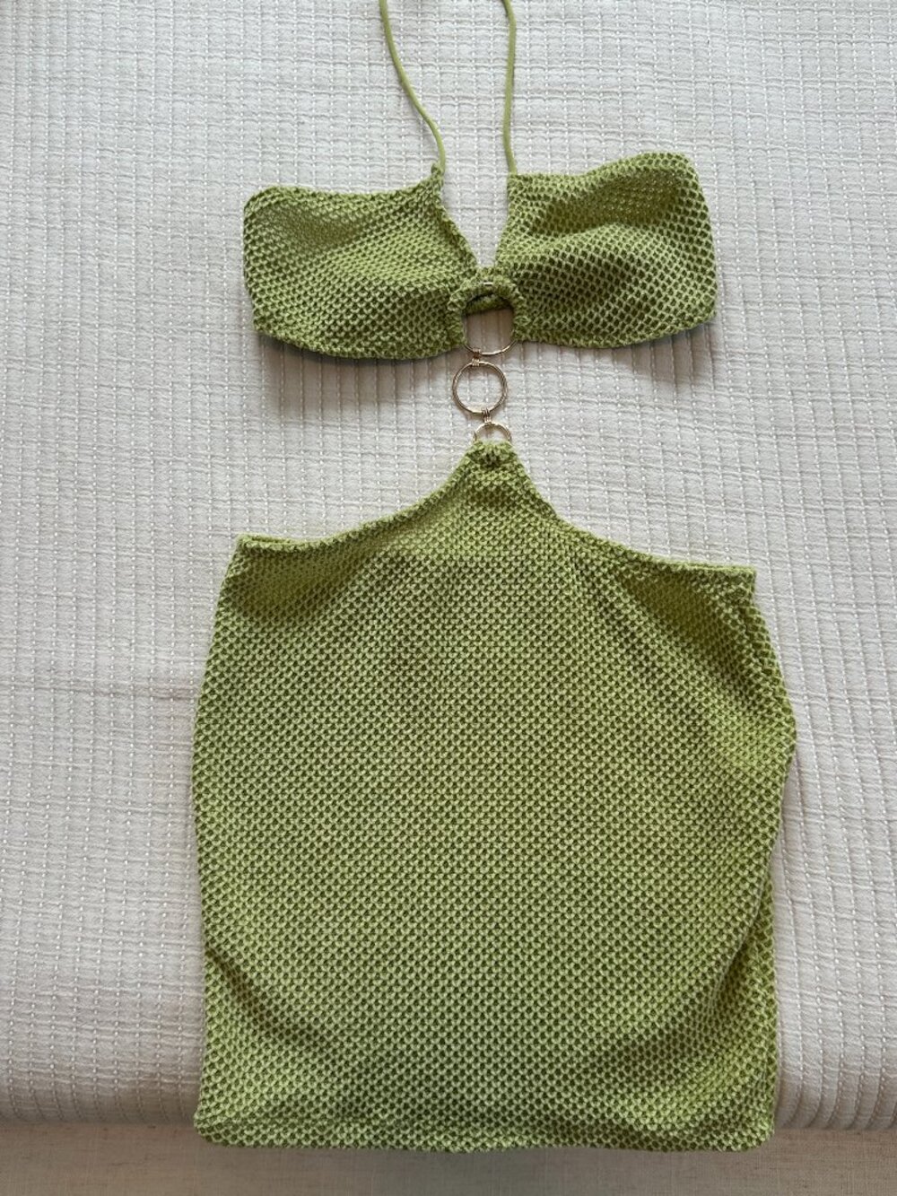 Light Green Halter Keyhole Dress